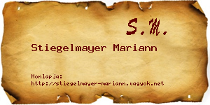 Stiegelmayer Mariann névjegykártya